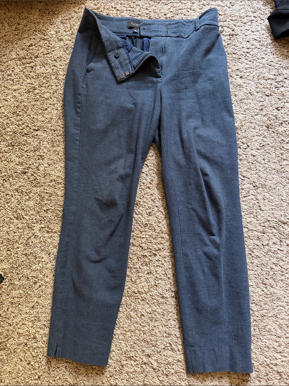Talbots Straight Leg Dress Pants in Blue Gray